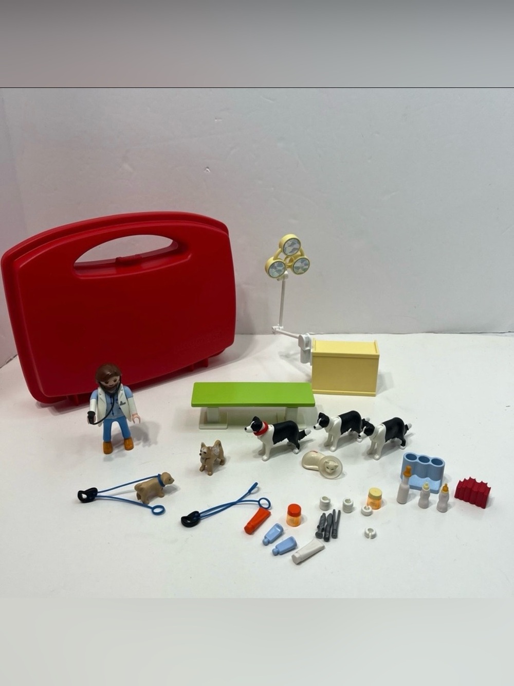 PLAYMOBIL Vet Visit carry case playset with extra pets